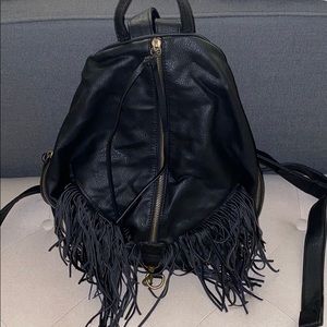 Black Fringe Backpack